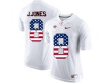 2016 US Flag Fashion Alabama Crimson Tide Julio Jones #8 College Football Limited Jersey - White