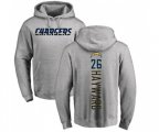 Los Angeles Chargers #26 Casey Hayward Ash Backer Pullover Hoodie