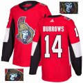 Ottawa Senators #14 Alexandre Burrows Authentic Red Fashion Gold NHL Jersey