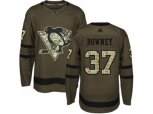 Adidas Pittsburgh Penguins #37 Carter Rowney Green Salute to Service Stitched NHL Jersey