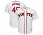 Boston Red Sox #45 Pedro Martinez Replica White 2019 Gold Program Cool Base Baseball Jersey