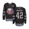New York Islanders #42 Cole Bardreau Authentic Black 1917-2017 100th Anniversary Hockey Jersey