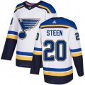 St. Louis Blues #20 Alexander Steen White Road Authentic Stitched NHL Jersey