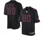 San Francisco 49ers #80 Jerry Rice Limited Black Impact Football Jersey