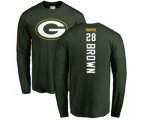 Green Bay Packers #28 Tony Brown Green Backer Long Sleeve T-Shirt
