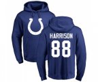 Indianapolis Colts #88 Marvin Harrison Royal Blue Name & Number Logo Pullover Hoodie