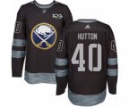 Adidas Buffalo Sabres #40 Carter Hutton Authentic Black 1917-2017 100th Anniversary NHL Jersey