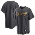 Chicago White Sox Blank Charcoal 2022 All-Star Cool Base Stitched Baseball Jersey