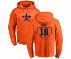 Houston Astros #16 Aledmys Diaz Orange RBI Pullover Hoodie