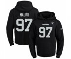 Oakland Raiders #97 Josh Mauro Black Name & Number Pullover Hoodie