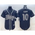 Los Angeles Rams #10 Cooper Kupp Black Reflective With Patch Cool Base Stitched Baseball Jersey