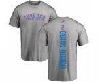 Oklahoma City Thunder #2 Shai Gilgeous-Alexander Ash Backer T-Shirt