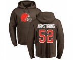 Cleveland Browns #52 Ray-Ray Armstrong Brown Name & Number Logo Pullover Hoodie