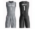 Minnesota Timberwolves #1 Noah Vonleh Swingman Gray Basketball Suit Jersey - City Edition
