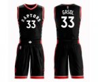 Toronto Raptors #33 Marc Gasol Swingman Black Basketball Suit Jersey Statement Edition