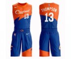Cleveland Cavaliers #13 Tristan Thompson Authentic Blue Basketball Suit Jersey - City Edition