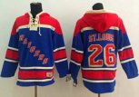 New York Rangers #26 Martin St.Louis Blue Sawyer Hooded Sweatshirt Stitched NHL Jersey