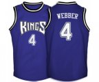 Sacramento Kings #4 Chris Webber Swingman Purple Throwback Basketball Jersey