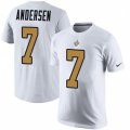 New Orleans Saints #7 Morten Andersen White Rush Pride Name & Number T-Shirt