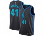Dallas Mavericks #41 Dirk Nowitzki Authentic Charcoal Basketball Jersey - City Edition