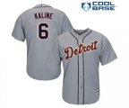 Detroit Tigers #6 Al Kaline Replica Grey Road Cool Base Baseball Jersey