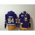Minnesota Vikings #84 Randy Moss Purple Ageless Must-Have Lace-Up Pullover Hoodie