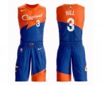 Cleveland Cavaliers #3 George Hill Authentic Blue Basketball Suit Jersey - City Edition