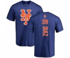 New York Mets #39 Edwin Diaz Royal Blue Backer T-Shirt