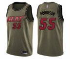 Miami Heat #55 Duncan Robinson Swingman Green Salute to Service Basketball Jersey