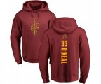 Cleveland Cavaliers #33 Shaquille O'Neal Maroon Backer Pullover Hoodie