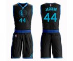 Dallas Mavericks #44 Justin Jackson Authentic Black Basketball Suit Jersey - City Edition