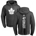 Toronto Maple Leafs #47 Leo Komarov Charcoal One Color Backer Pullover Hoodie