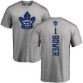 Toronto Maple Leafs #1 Johnny Bower Ash Backer T-Shirt