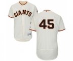 San Francisco Giants #45 Derek Holland Cream Home Flex Base Authentic Collection Baseball Jersey