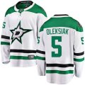 Dallas Stars #5 Jamie Oleksiak Authentic White Away Fanatics Branded Breakaway NHL Jersey