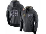 Minnesota Vikings #29 Xavier Rhodes Stitched Black Anthracite Salute to Service Player Performance Hoodie