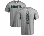 Green Bay Packers #66 Ray Nitschke Ash Backer T-Shirt