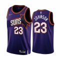 Phoenix Suns #23 Cameron Johnson 2022-23 Purple 75th Anniversary Icon Edition Stitched Jersey
