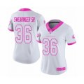 Women Arizona Cardinals #36 D.J. Swearinger SR Limited White Pink Rush Fashion Football Jersey