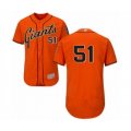 San Francisco Giants #51 Conner Menez Orange Alternate Flex Base Authentic Collection Baseball Player Jersey
