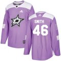 Dallas Stars #46 Gemel Smith Authentic Purple Fights Cancer Practice NHL Jersey