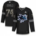 San Jose Sharks #74 Dylan DeMelo Black Authentic Classic Stitched NHL Jersey