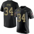 Jacksonville Jaguars #34 Carlos Hyde Black Camo Salute to Service T-Shirt