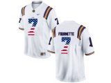 2016 US Flag Fashion 2016 Men's LSU Tigers Leonard Fournette #7 College Football Limited Jersey - White