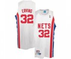 Brooklyn Nets #32 Julius Erving Authentic White ABA Retro Throwback Basketball Jersey