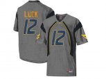 West Virginia Mountaineers Oliver Luck #12 College Football Mesh Jersey - Grey