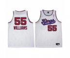 Sacramento Kings #55 Jason Williams Swingman White New Throwback Basketball Jersey