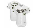 Los Angeles Dodgers #22 Clayton Kershaw White Flexbase Authentic Collection 2018 Memorial Day Stitched MLB Jersey