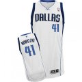 Dallas Mavericks #41 Dirk Nowitzki Authentic White Home NBA Jersey