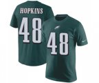 Philadelphia Eagles #48 Wes Hopkins Green Rush Pride Name & Number T-Shirt